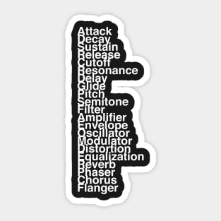 Synthesizer Terms Sticker